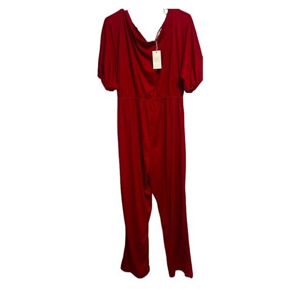 NWT Koh Koh Women’s Elegant Red Jumpsuit Sz. XL - Picture 2 of 13